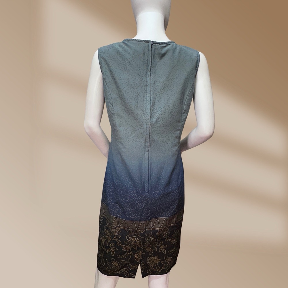 Sag Harbor Women's Blue Ombre Knee Length Sleeveless Tank Dress Size 14 - Picture 3 of 3